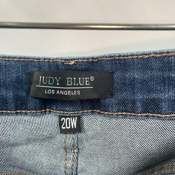 Judy Blue High Rise Control Top Distressed Flare Jeans JB88739 Womens 20W Denim - Picture 6 of 16